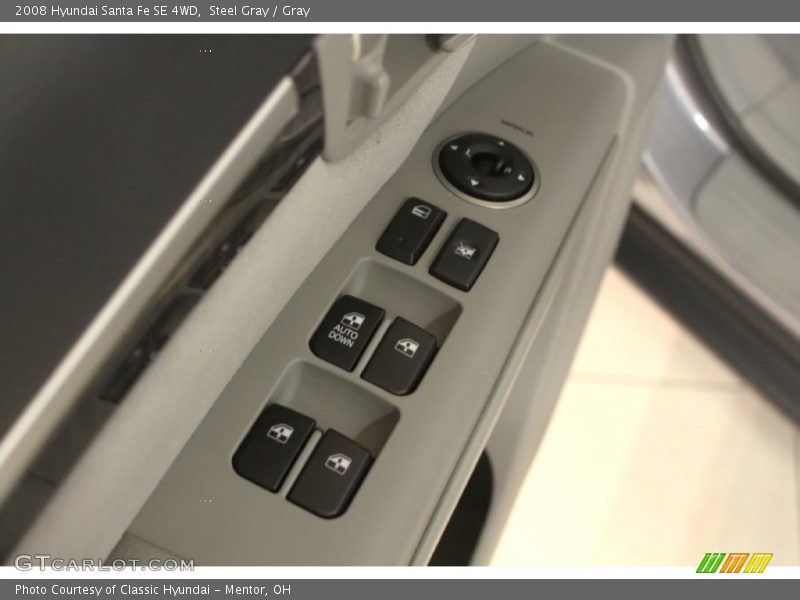 Steel Gray / Gray 2008 Hyundai Santa Fe SE 4WD
