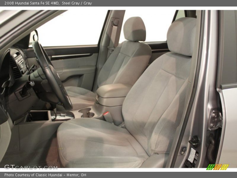 Steel Gray / Gray 2008 Hyundai Santa Fe SE 4WD