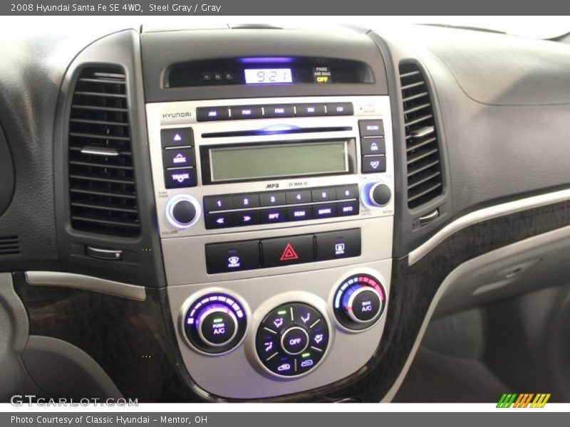 Steel Gray / Gray 2008 Hyundai Santa Fe SE 4WD
