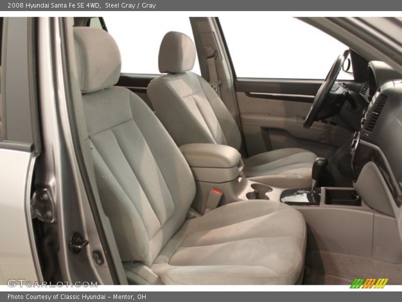 Steel Gray / Gray 2008 Hyundai Santa Fe SE 4WD