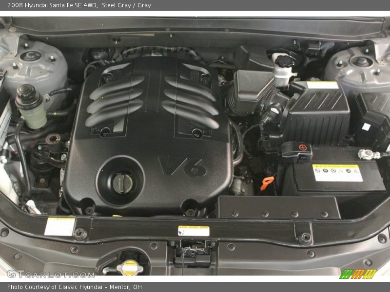 Steel Gray / Gray 2008 Hyundai Santa Fe SE 4WD