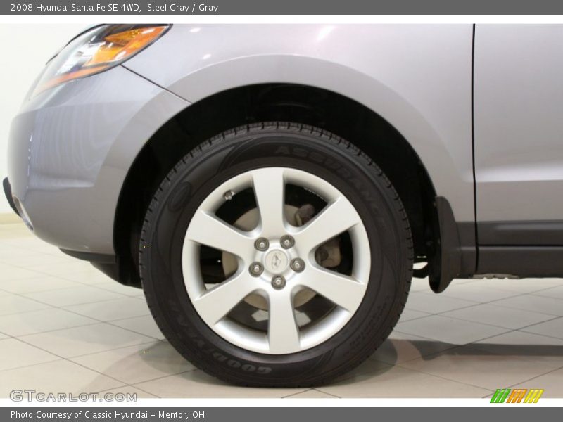 Steel Gray / Gray 2008 Hyundai Santa Fe SE 4WD