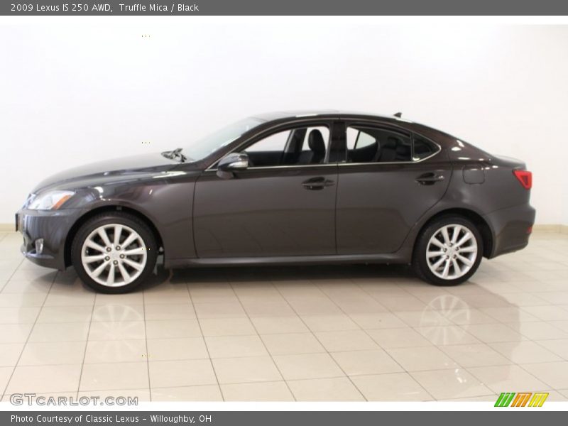 Truffle Mica / Black 2009 Lexus IS 250 AWD
