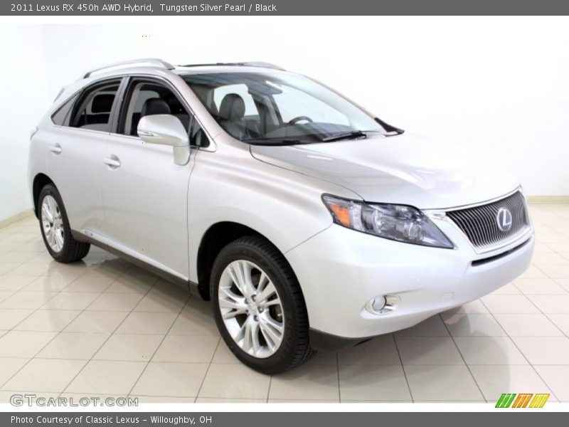 Tungsten Silver Pearl / Black 2011 Lexus RX 450h AWD Hybrid