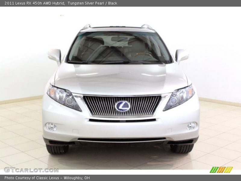 Tungsten Silver Pearl / Black 2011 Lexus RX 450h AWD Hybrid