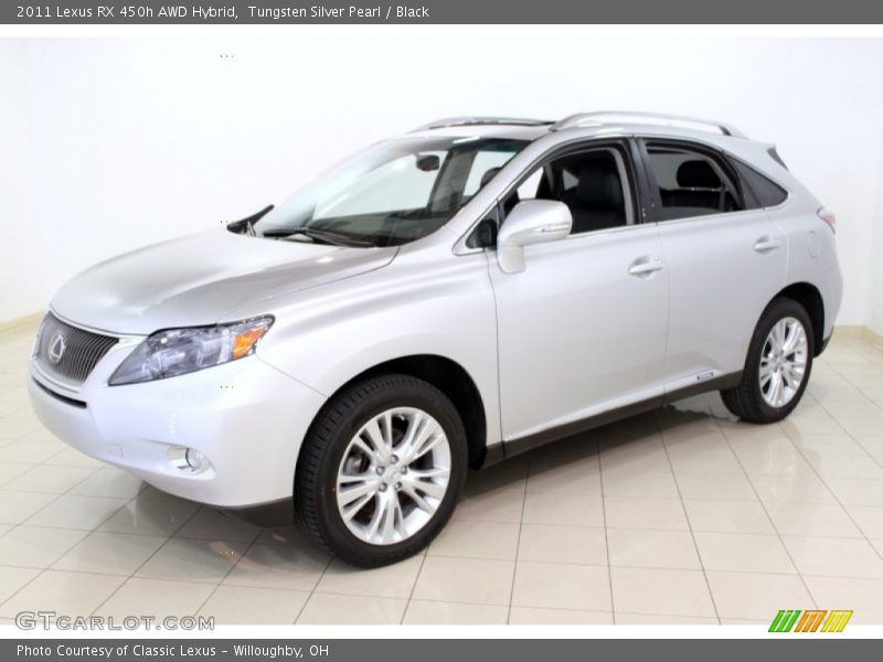 Tungsten Silver Pearl / Black 2011 Lexus RX 450h AWD Hybrid