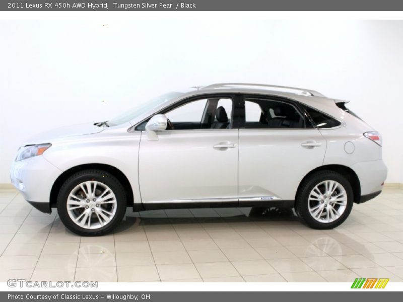 Tungsten Silver Pearl / Black 2011 Lexus RX 450h AWD Hybrid
