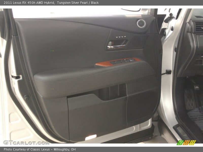Tungsten Silver Pearl / Black 2011 Lexus RX 450h AWD Hybrid