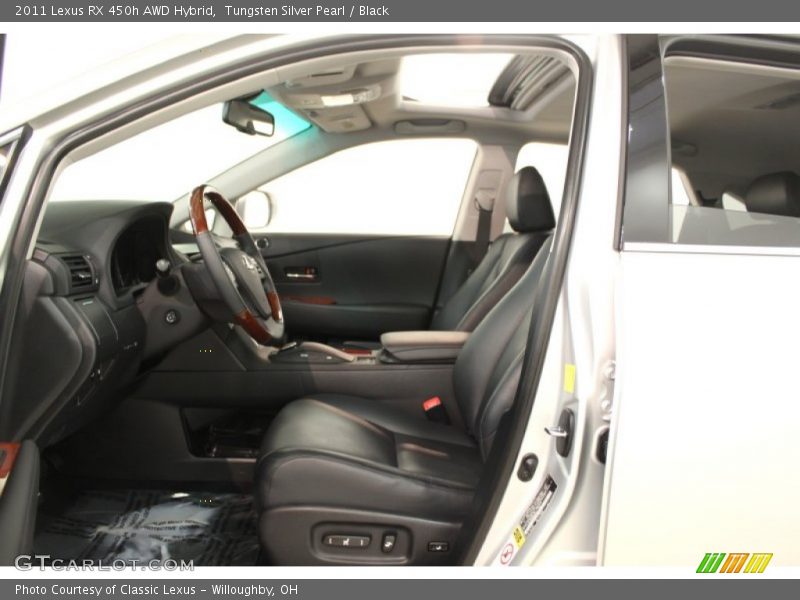 Tungsten Silver Pearl / Black 2011 Lexus RX 450h AWD Hybrid