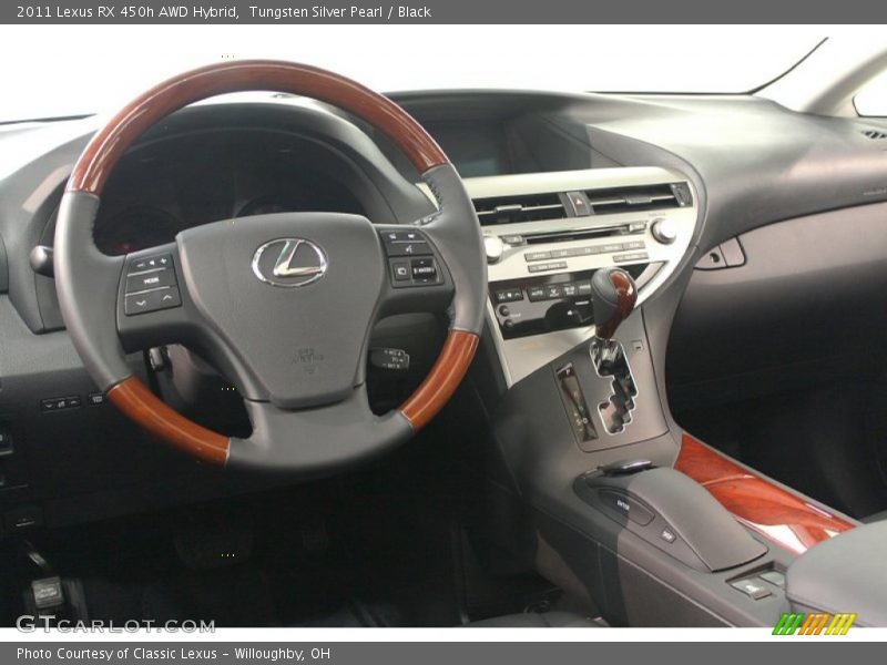 Tungsten Silver Pearl / Black 2011 Lexus RX 450h AWD Hybrid