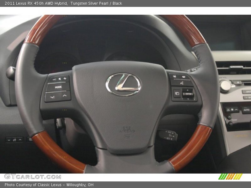 Tungsten Silver Pearl / Black 2011 Lexus RX 450h AWD Hybrid