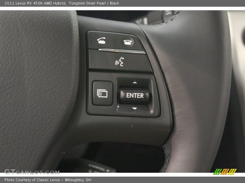Tungsten Silver Pearl / Black 2011 Lexus RX 450h AWD Hybrid