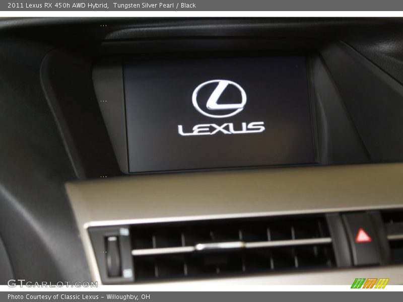 Tungsten Silver Pearl / Black 2011 Lexus RX 450h AWD Hybrid