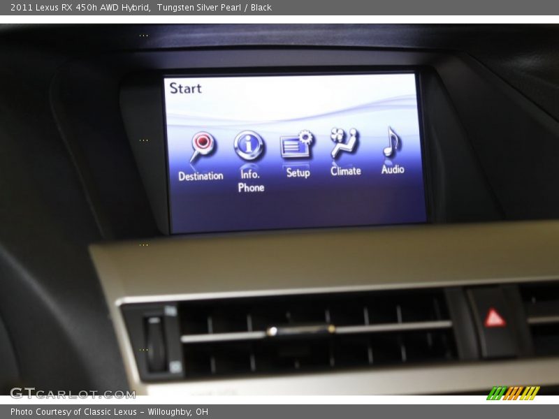 Tungsten Silver Pearl / Black 2011 Lexus RX 450h AWD Hybrid
