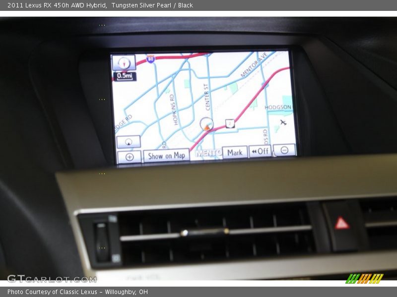 Tungsten Silver Pearl / Black 2011 Lexus RX 450h AWD Hybrid