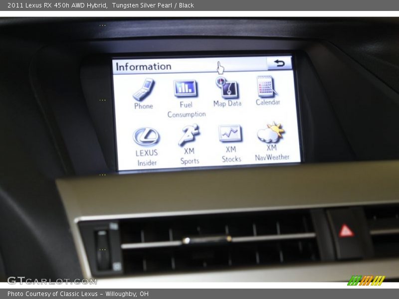 Tungsten Silver Pearl / Black 2011 Lexus RX 450h AWD Hybrid