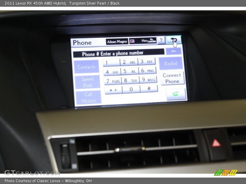 Tungsten Silver Pearl / Black 2011 Lexus RX 450h AWD Hybrid