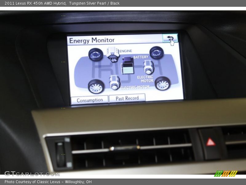 Tungsten Silver Pearl / Black 2011 Lexus RX 450h AWD Hybrid