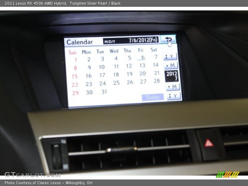 Tungsten Silver Pearl / Black 2011 Lexus RX 450h AWD Hybrid