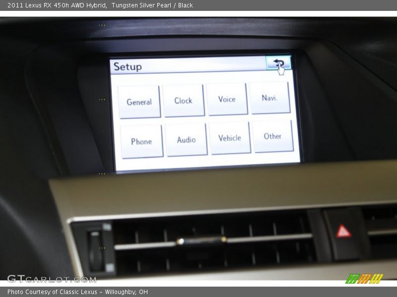 Tungsten Silver Pearl / Black 2011 Lexus RX 450h AWD Hybrid