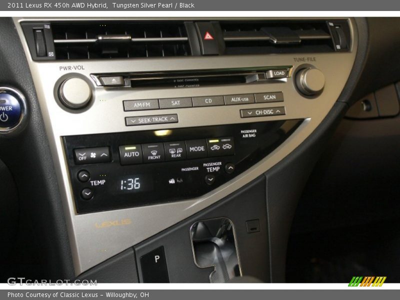 Tungsten Silver Pearl / Black 2011 Lexus RX 450h AWD Hybrid