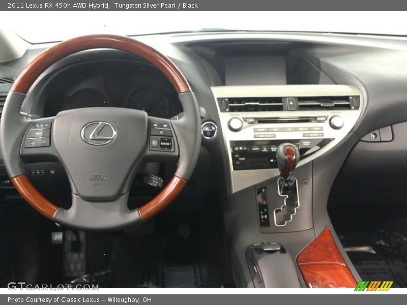 Tungsten Silver Pearl / Black 2011 Lexus RX 450h AWD Hybrid