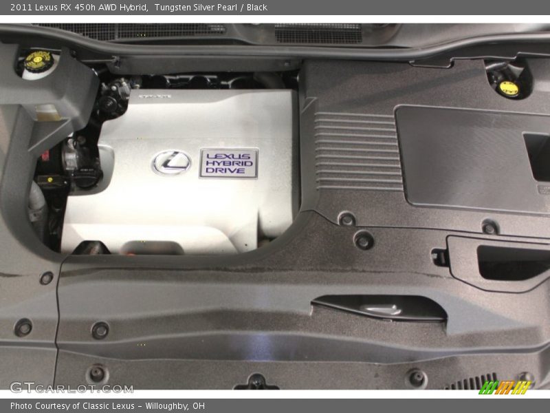 Tungsten Silver Pearl / Black 2011 Lexus RX 450h AWD Hybrid
