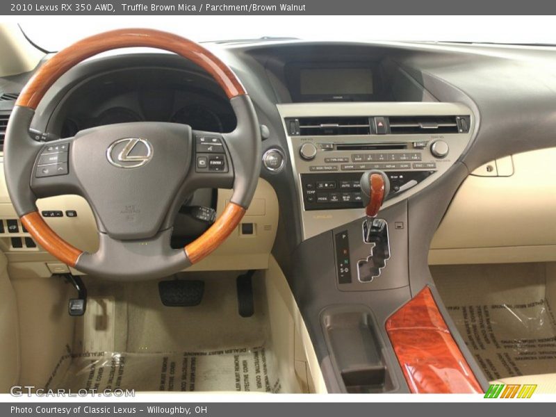 Truffle Brown Mica / Parchment/Brown Walnut 2010 Lexus RX 350 AWD