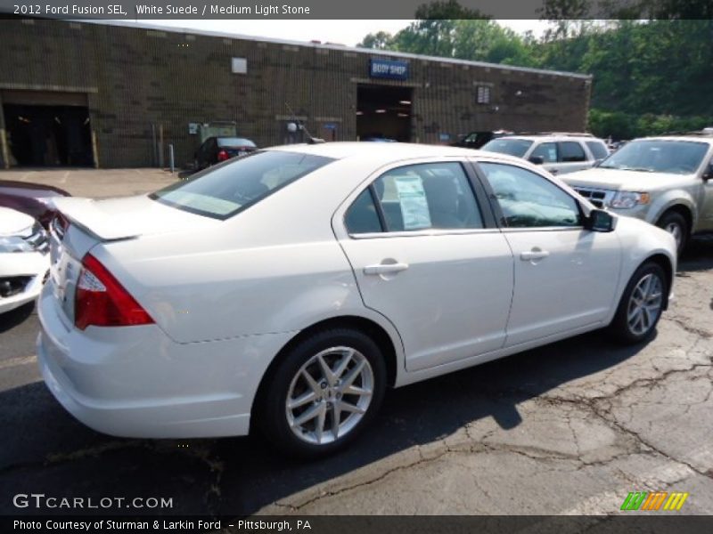 White Suede / Medium Light Stone 2012 Ford Fusion SEL
