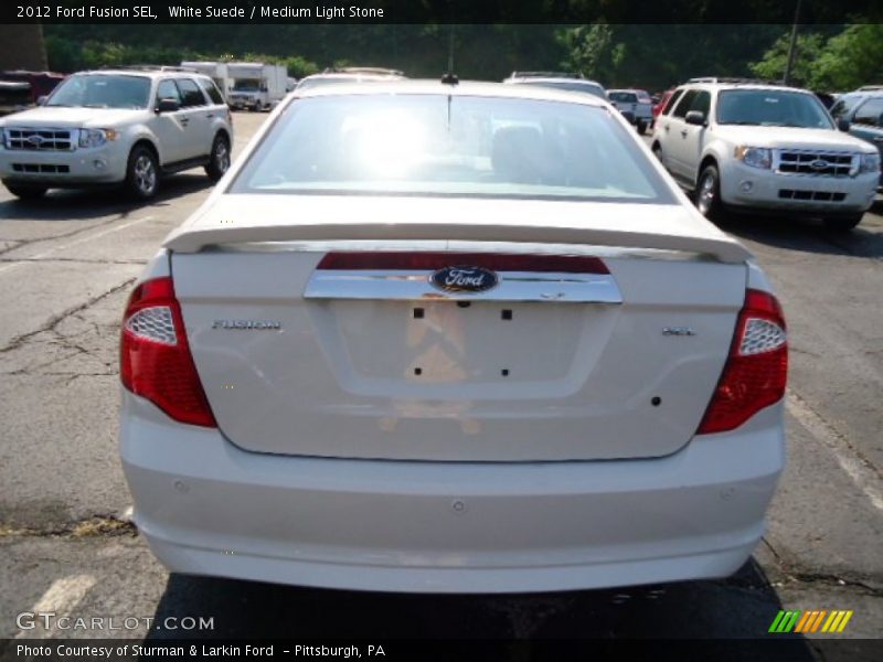 White Suede / Medium Light Stone 2012 Ford Fusion SEL