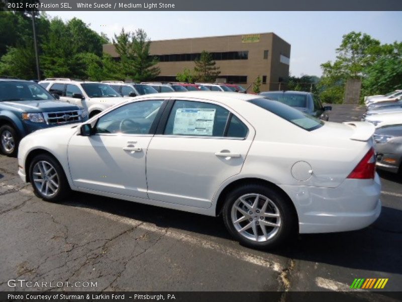 White Suede / Medium Light Stone 2012 Ford Fusion SEL