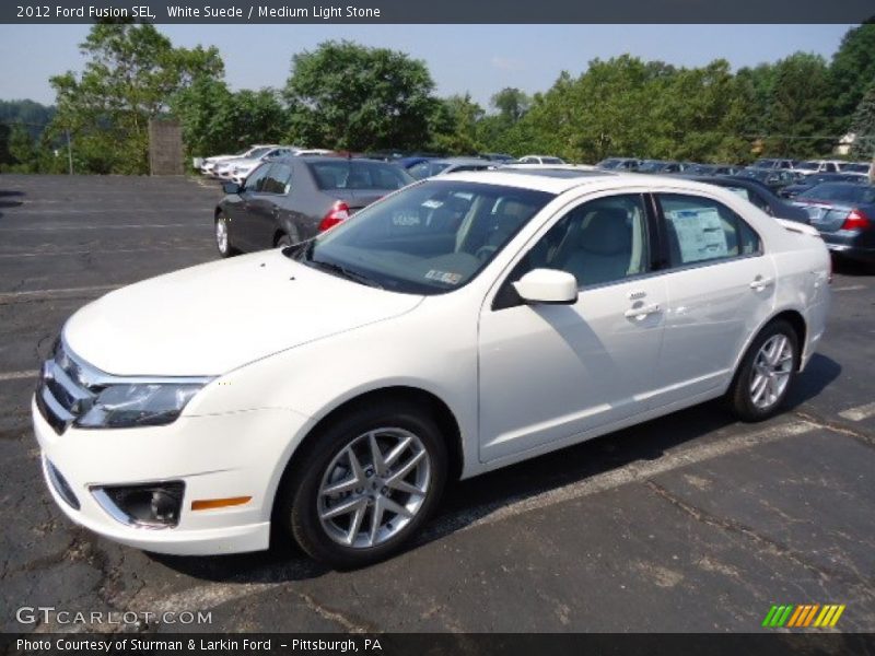 White Suede / Medium Light Stone 2012 Ford Fusion SEL