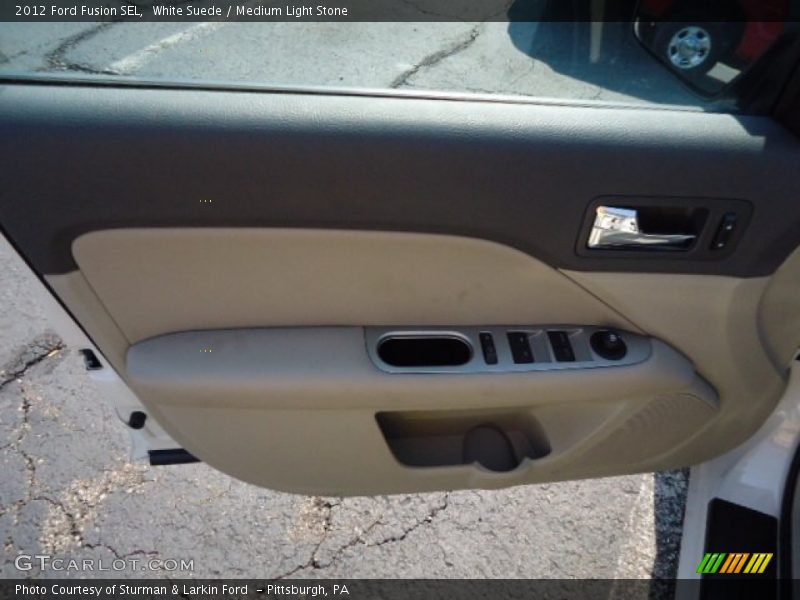White Suede / Medium Light Stone 2012 Ford Fusion SEL