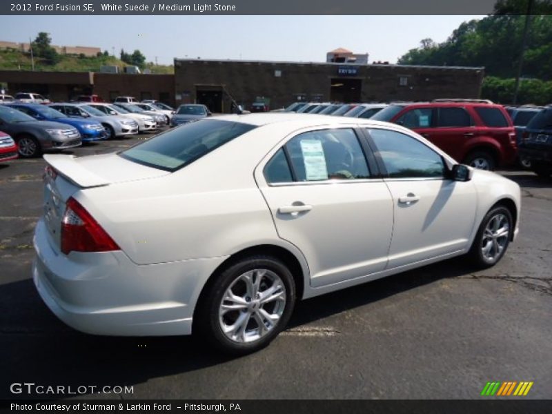 White Suede / Medium Light Stone 2012 Ford Fusion SE