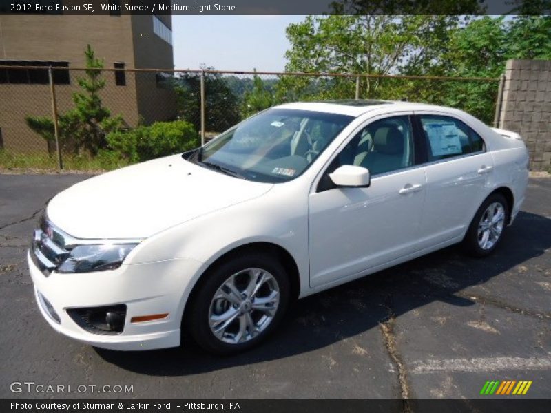 White Suede / Medium Light Stone 2012 Ford Fusion SE