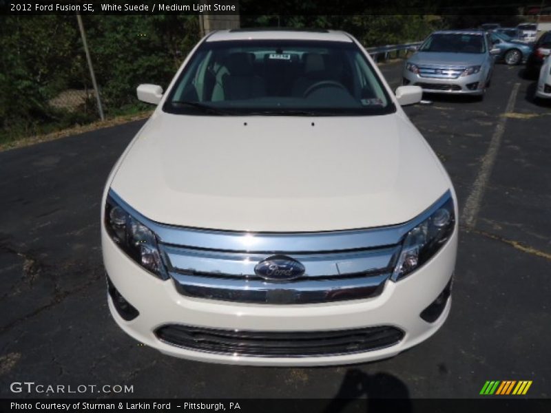 White Suede / Medium Light Stone 2012 Ford Fusion SE