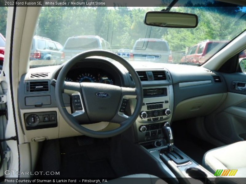 White Suede / Medium Light Stone 2012 Ford Fusion SE