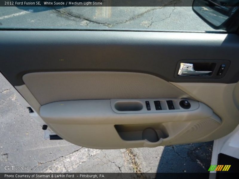 White Suede / Medium Light Stone 2012 Ford Fusion SE