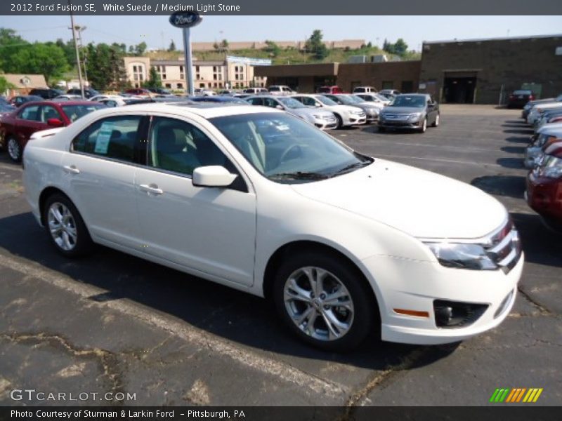 White Suede / Medium Light Stone 2012 Ford Fusion SE