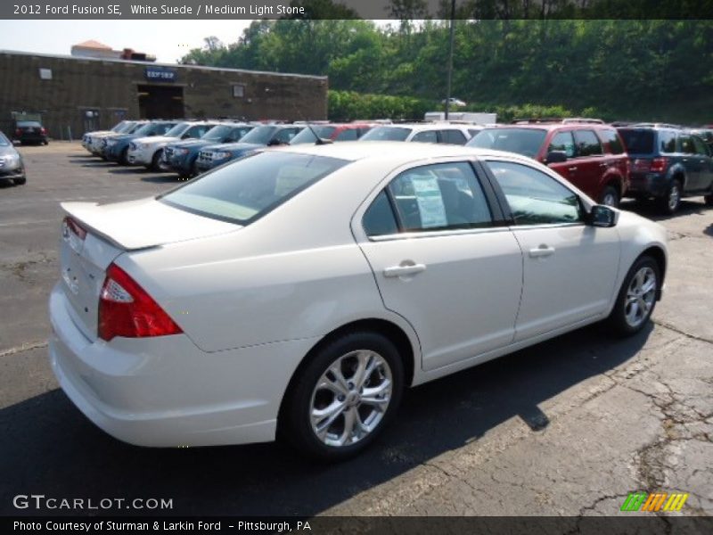 White Suede / Medium Light Stone 2012 Ford Fusion SE