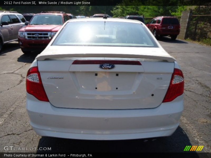 White Suede / Medium Light Stone 2012 Ford Fusion SE