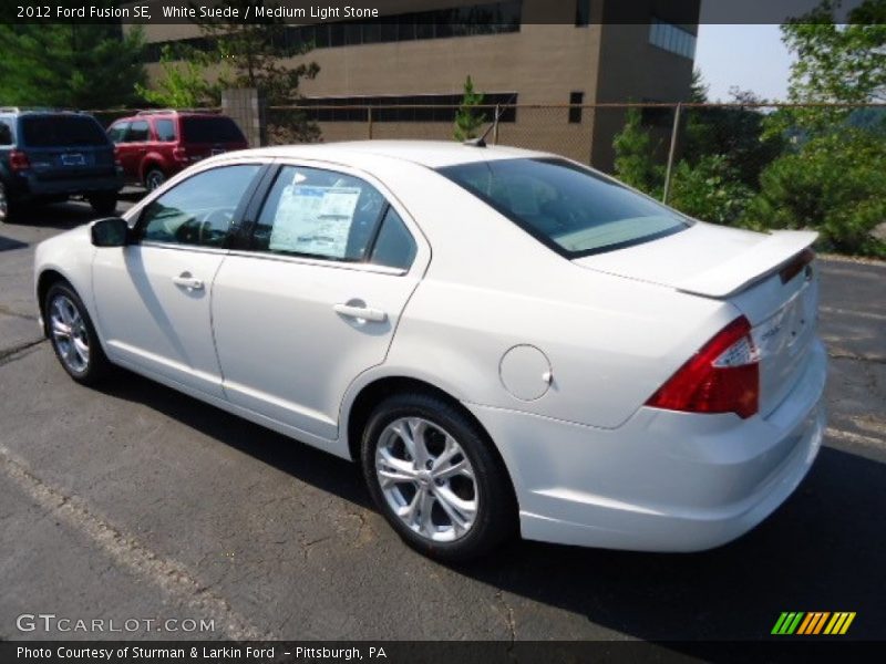 White Suede / Medium Light Stone 2012 Ford Fusion SE