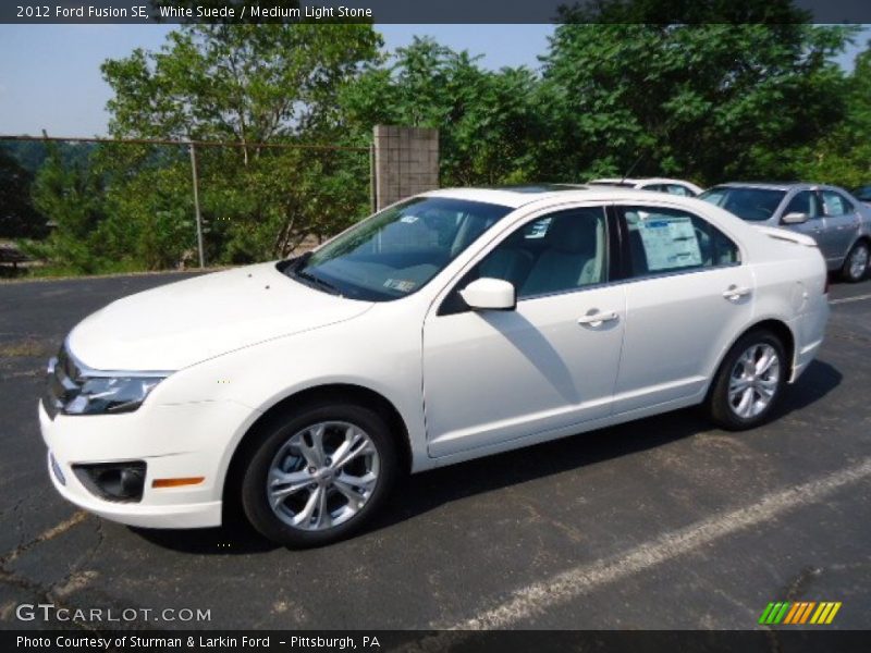 White Suede / Medium Light Stone 2012 Ford Fusion SE