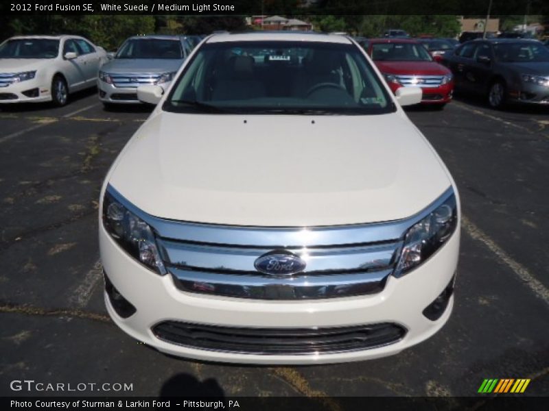 White Suede / Medium Light Stone 2012 Ford Fusion SE