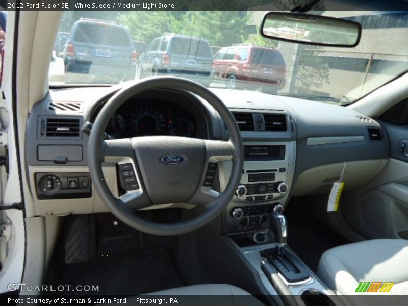 White Suede / Medium Light Stone 2012 Ford Fusion SE