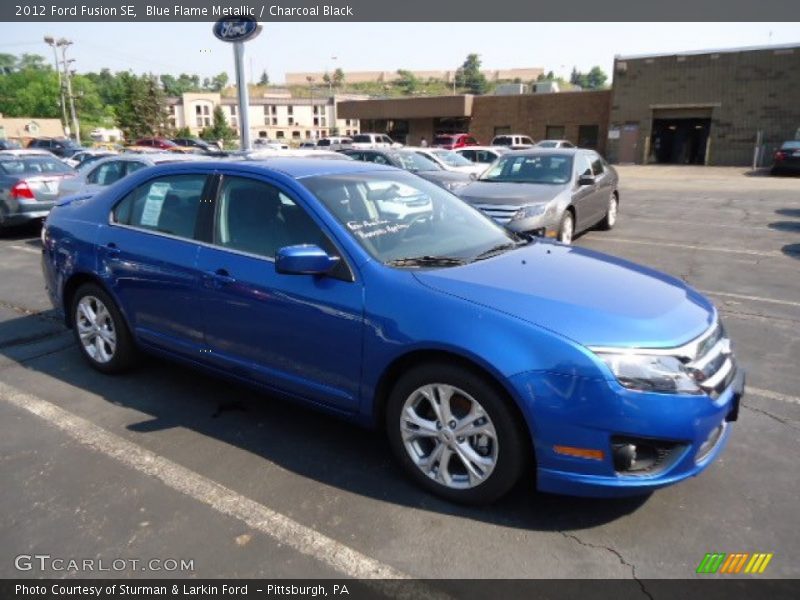 Blue Flame Metallic / Charcoal Black 2012 Ford Fusion SE