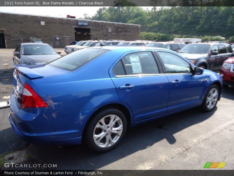 Blue Flame Metallic / Charcoal Black 2012 Ford Fusion SE
