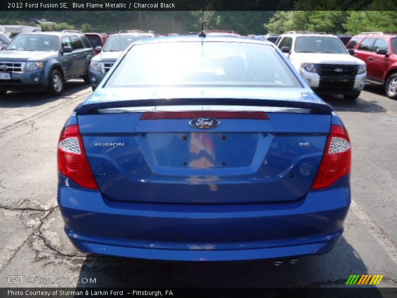 Blue Flame Metallic / Charcoal Black 2012 Ford Fusion SE