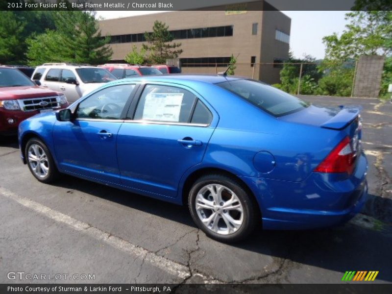 Blue Flame Metallic / Charcoal Black 2012 Ford Fusion SE