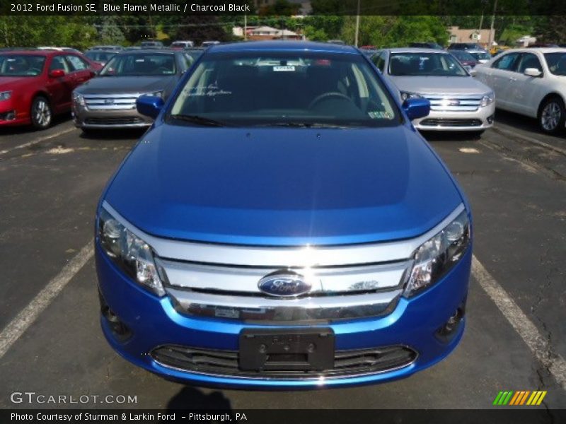 Blue Flame Metallic / Charcoal Black 2012 Ford Fusion SE